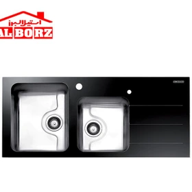 سینک-فانتزی-توکار-سینک-کریستال-مشکی-استیل-البرز-