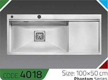 سینک-سری-فانتوم-Phantom-4018-ابعاد-100*50-الکا-استیل-Elca-Steel-