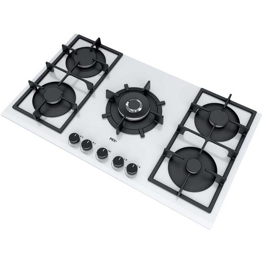 اجاق-گاز-صفحه-ای-شیشه-ای-ایتالیایی-پنج-شعله-G514W-میکس-پلاس-MixPlus-
