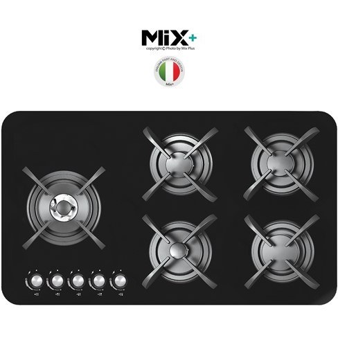 اجاق-گاز-صفحه-ای-شیشه-ای-ایتالیایی-پنج-شعله-CG8503-میکس-پلاس-MixPlus-