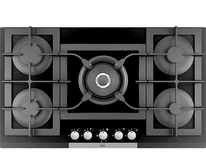 اجاق-گاز-صفحه-ای-شیشه-ای-ایتالیایی-پنج-شعله-CG9571M-میکس-پلاس-MixPlus-